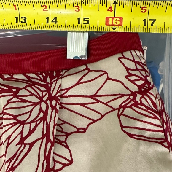 Gap NWT Silk Cotton Floral Lined Skirt Dark Red Holidays Christmas - Picture 9 of 14